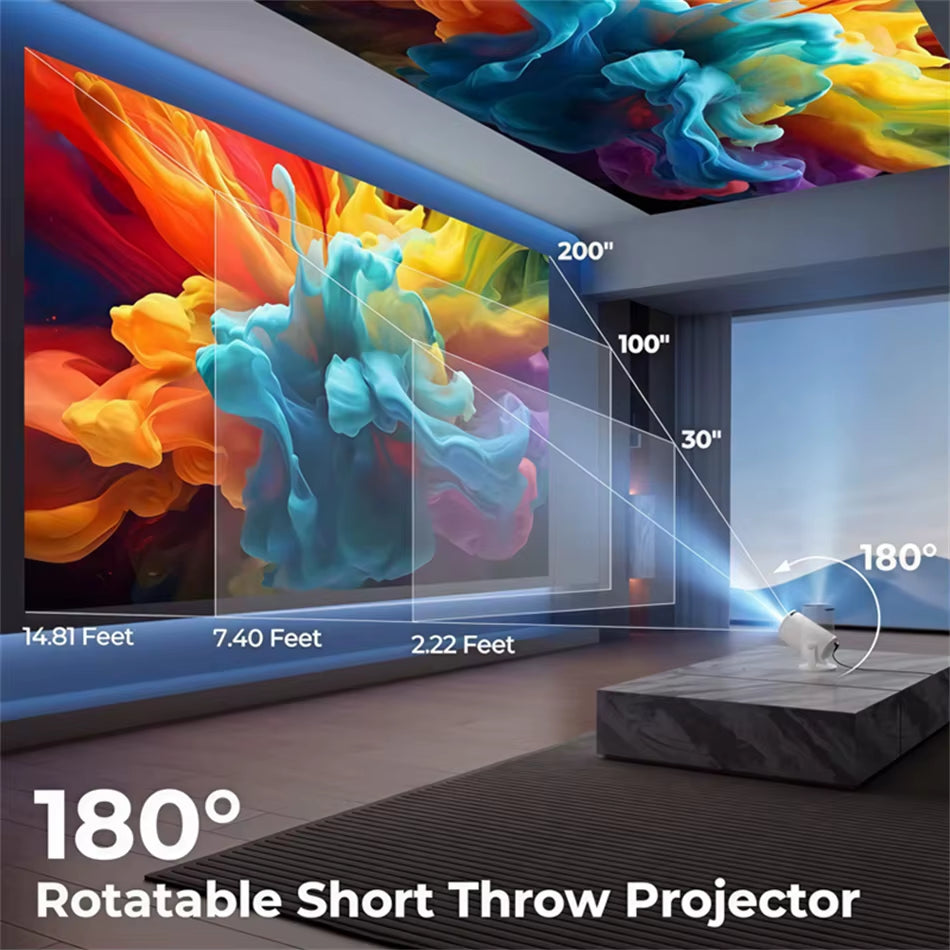 2026 New Outdoor Portable Projector 4K Wifi 1080P 1280*720P HD Home Cinema Video Movies LED Projetor Video Game Projection